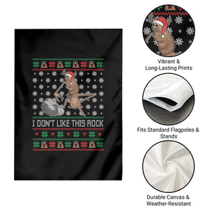 Funny Marcus The Worm Christmas Garden Flag I Dont Like This Rock Xmas Holiday TS11 Print Your Wear