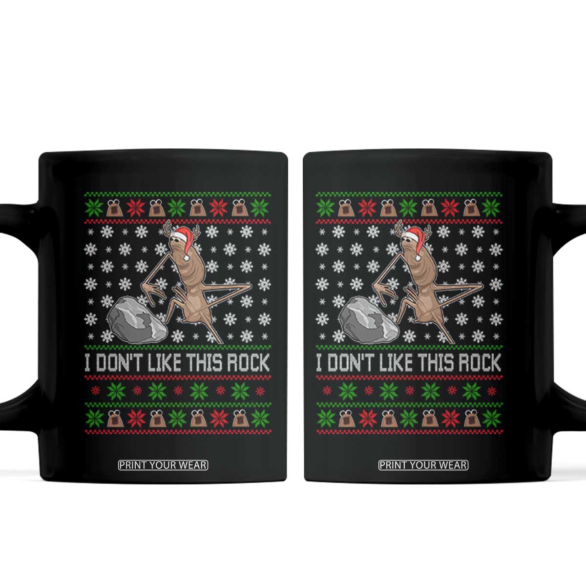 Funny Marcus The Worm Christmas Coffee Mug I Dont Like This Rock Xmas Holiday TS11 Black Print Your Wear