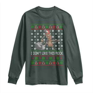 Funny Marcus The Worm Christmas Long Sleeve Shirt I Dont Like This Rock Xmas Holiday TS11 Dark Forest Green Print Your Wear