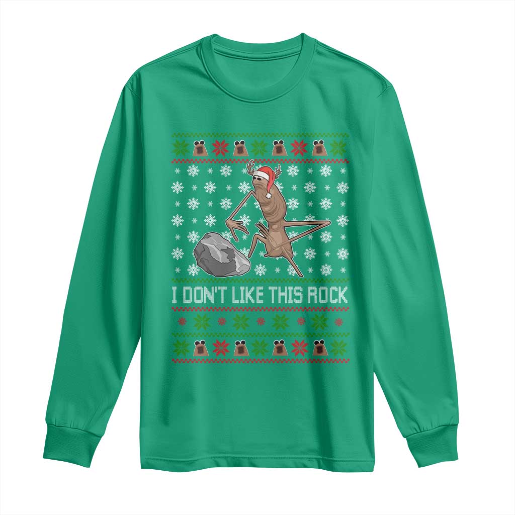 Funny Marcus The Worm Christmas Long Sleeve Shirt I Dont Like This Rock Xmas Holiday TS11 Irish Green Print Your Wear