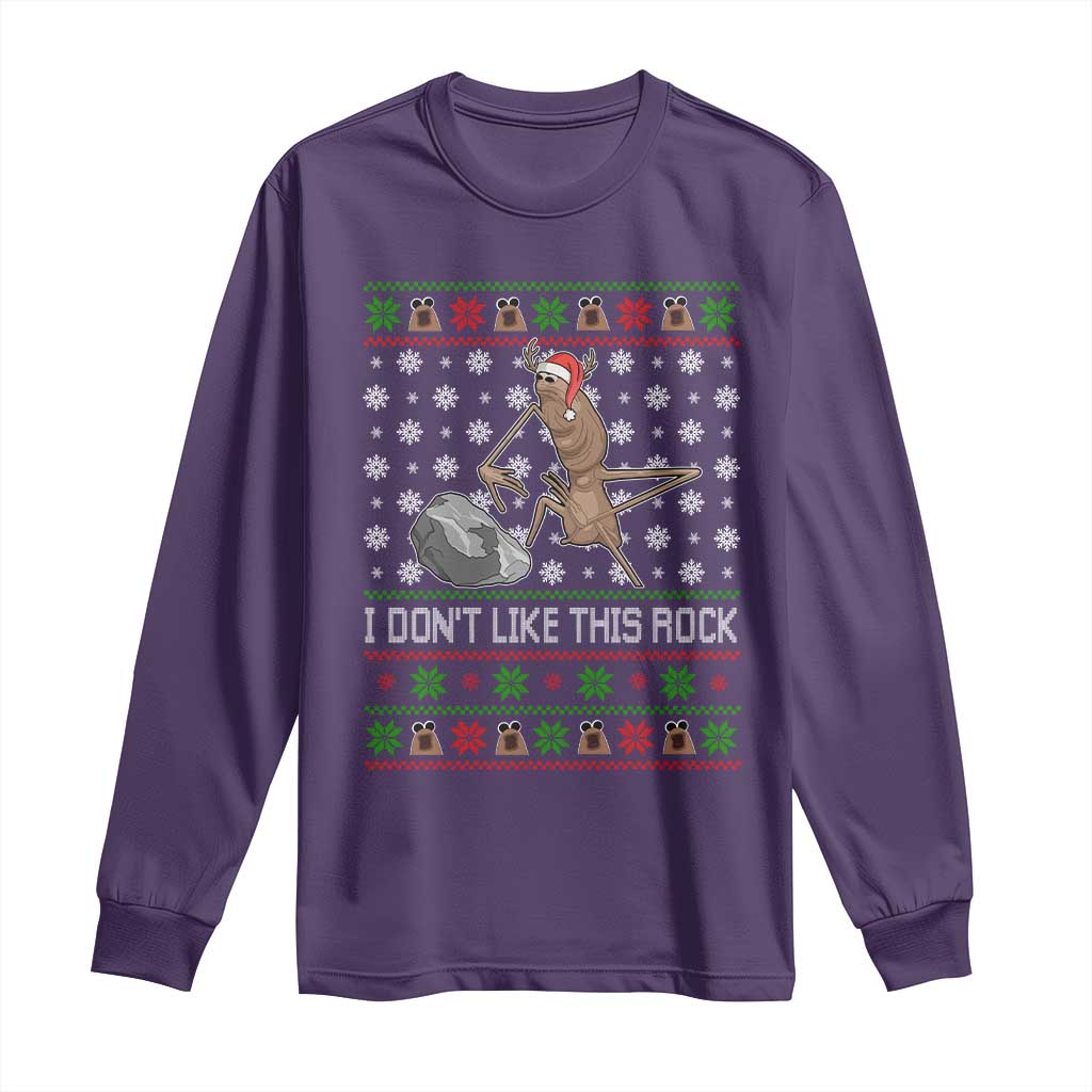 Funny Marcus The Worm Christmas Long Sleeve Shirt I Dont Like This Rock Xmas Holiday TS11 Purple Print Your Wear