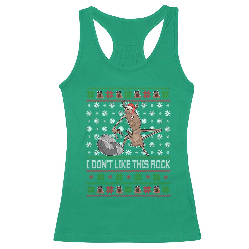 Funny Marcus The Worm Christmas Racerback Tank Top I Dont Like This Rock Xmas Holiday TS11 Irish Green Print Your Wear
