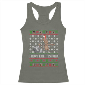 Funny Marcus The Worm Christmas Racerback Tank Top I Dont Like This Rock Xmas Holiday TS11 Military Green Print Your Wear