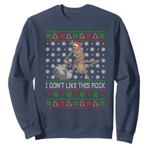 Funny Marcus The Worm Christmas Sweatshirt I Dont Like This Rock Xmas Holiday TS11 Navy Print Your Wear