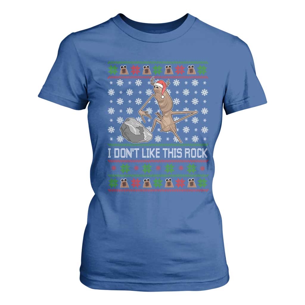Funny Marcus The Worm Christmas T Shirt For Women I Dont Like This Rock Xmas Holiday TS11 Royal Blue Print Your Wear