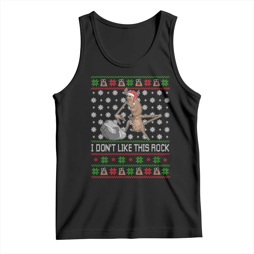 Funny Marcus The Worm Christmas Tank Top I Dont Like This Rock Xmas Holiday TS11 Black Print Your Wear