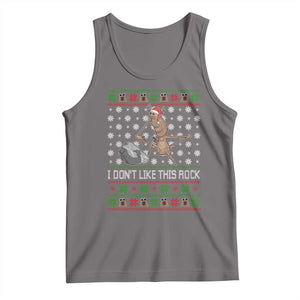 Funny Marcus The Worm Christmas Tank Top I Dont Like This Rock Xmas Holiday TS11 Deep Heather Print Your Wear