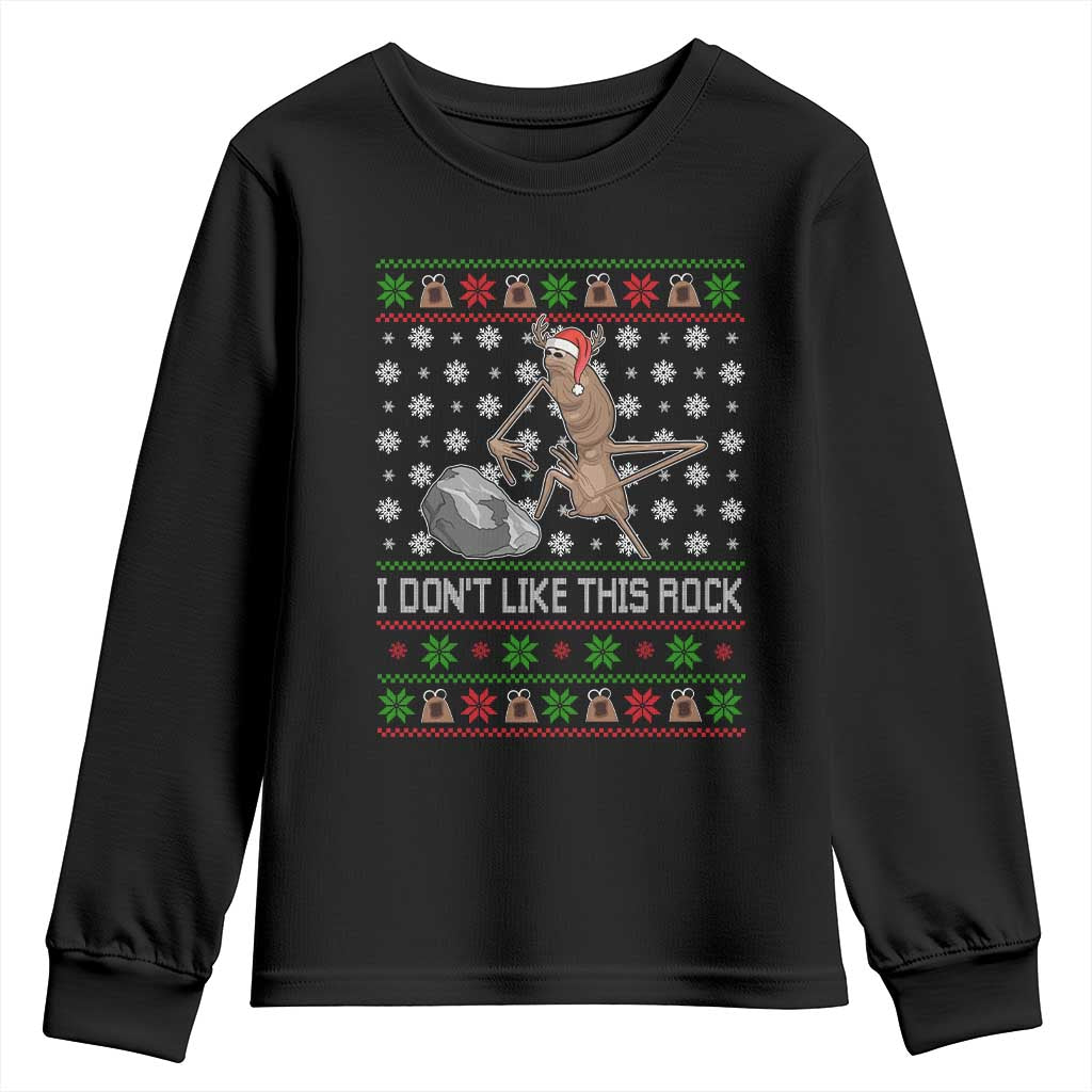 Funny Marcus The Worm Christmas Youth Sweatshirt I Dont Like This Rock Xmas Holiday TS11 Black Print Your Wear