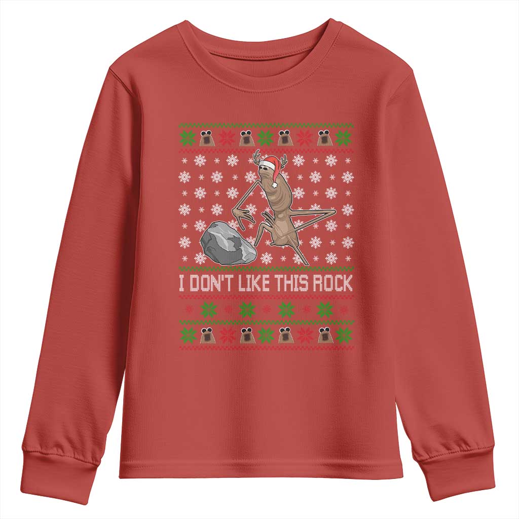 Funny Marcus The Worm Christmas Youth Sweatshirt I Dont Like This Rock Xmas Holiday TS11 Red Print Your Wear