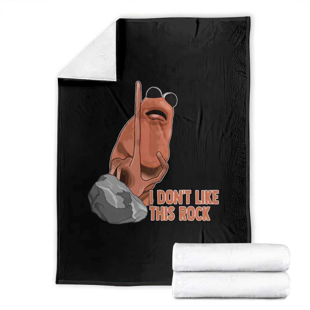 Funny Marcus The Worm Throw Blanket I Dont Like This Rock Meme TS11 Black Print Your Wear