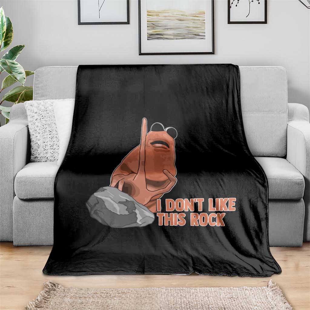 Funny Marcus The Worm Throw Blanket I Dont Like This Rock Meme TS11 Print Your Wear
