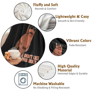 Funny Marcus The Worm Throw Blanket I Dont Like This Rock Meme TS11 Print Your Wear