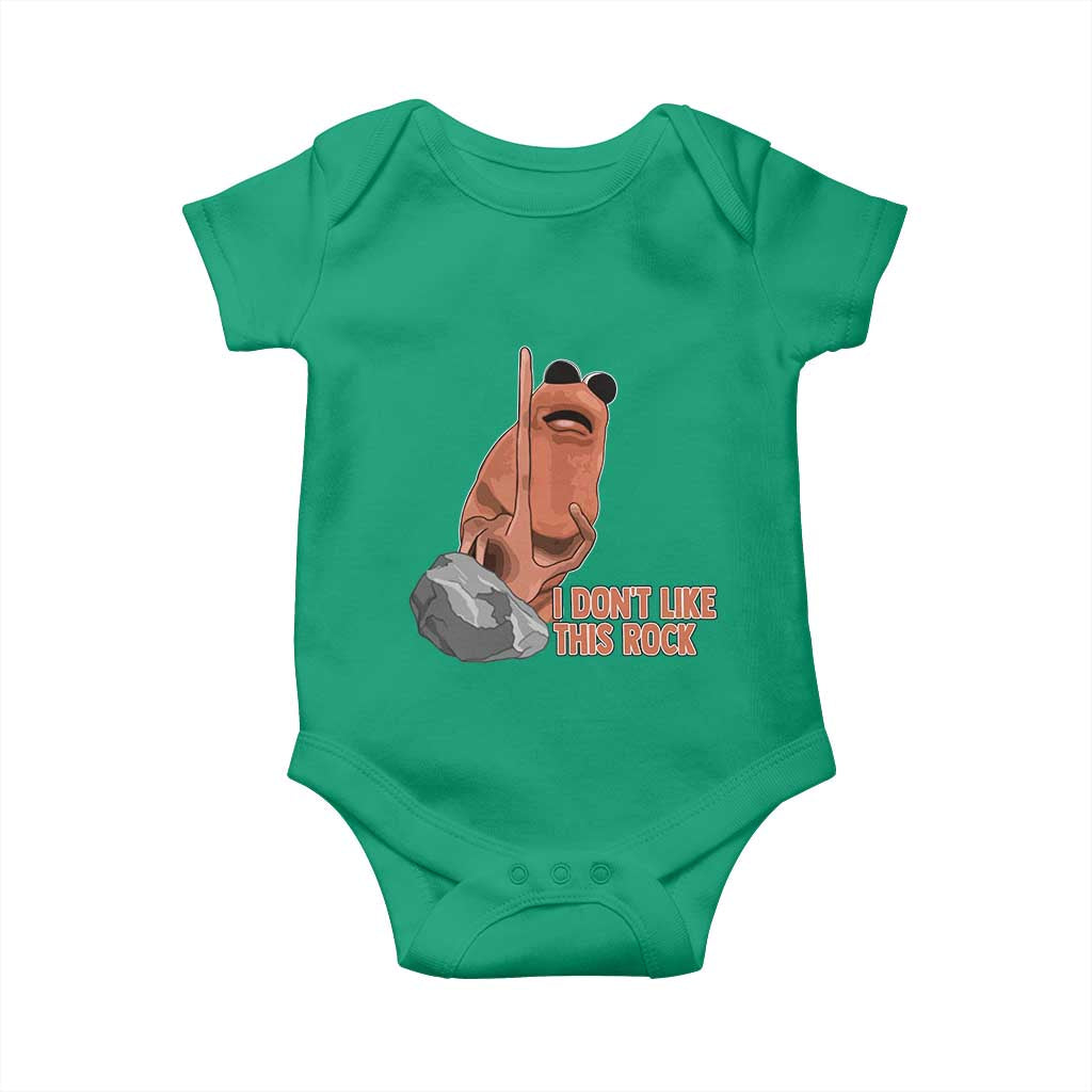 Funny Marcus The Worm Baby Onesie I Dont Like This Rock Meme TS11 Irish Green Print Your Wear