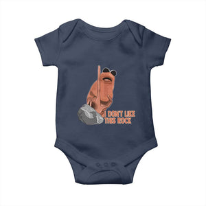 Funny Marcus The Worm Baby Onesie I Dont Like This Rock Meme TS11 Navy Print Your Wear