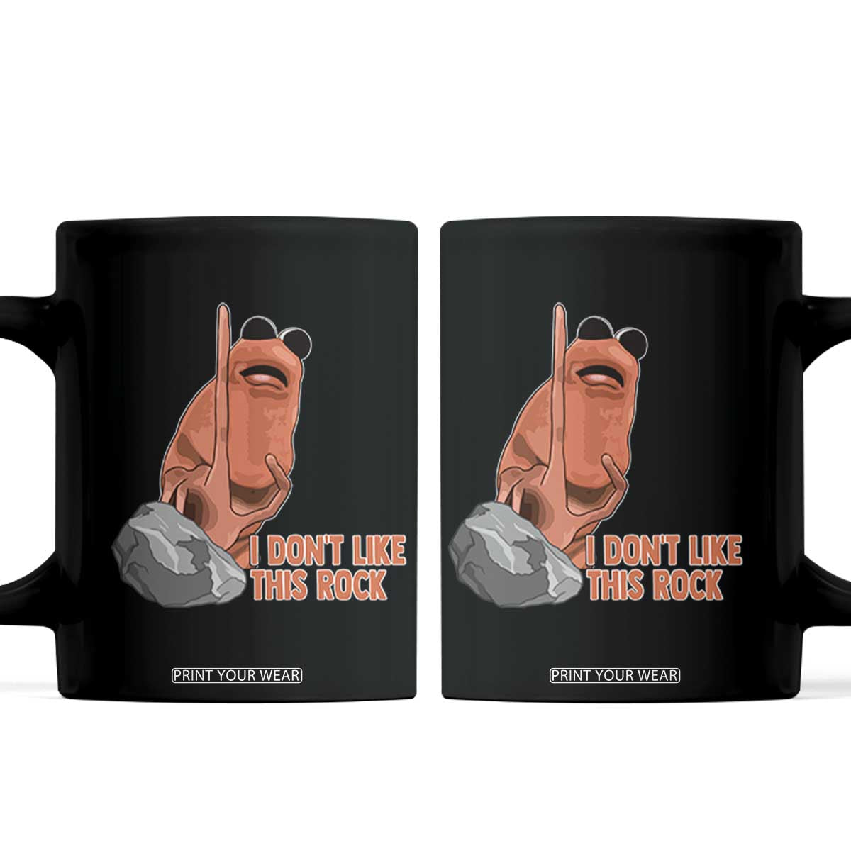Funny Marcus The Worm Coffee Mug I Dont Like This Rock Meme TS11 Black Print Your Wear