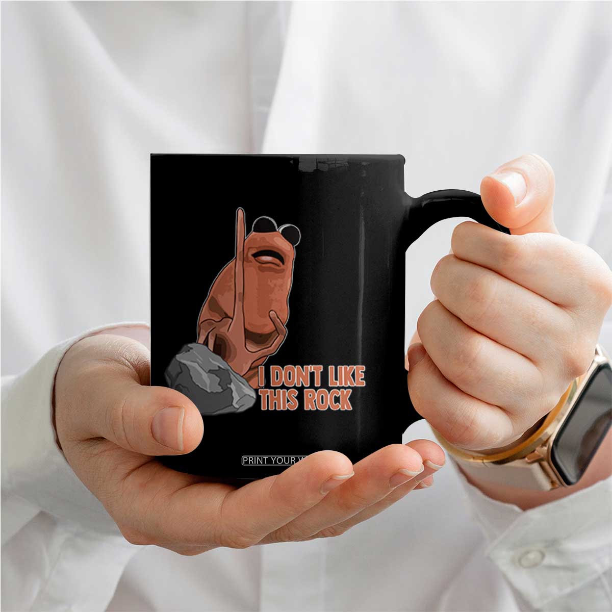 Funny Marcus The Worm Coffee Mug I Dont Like This Rock Meme TS11 Print Your Wear