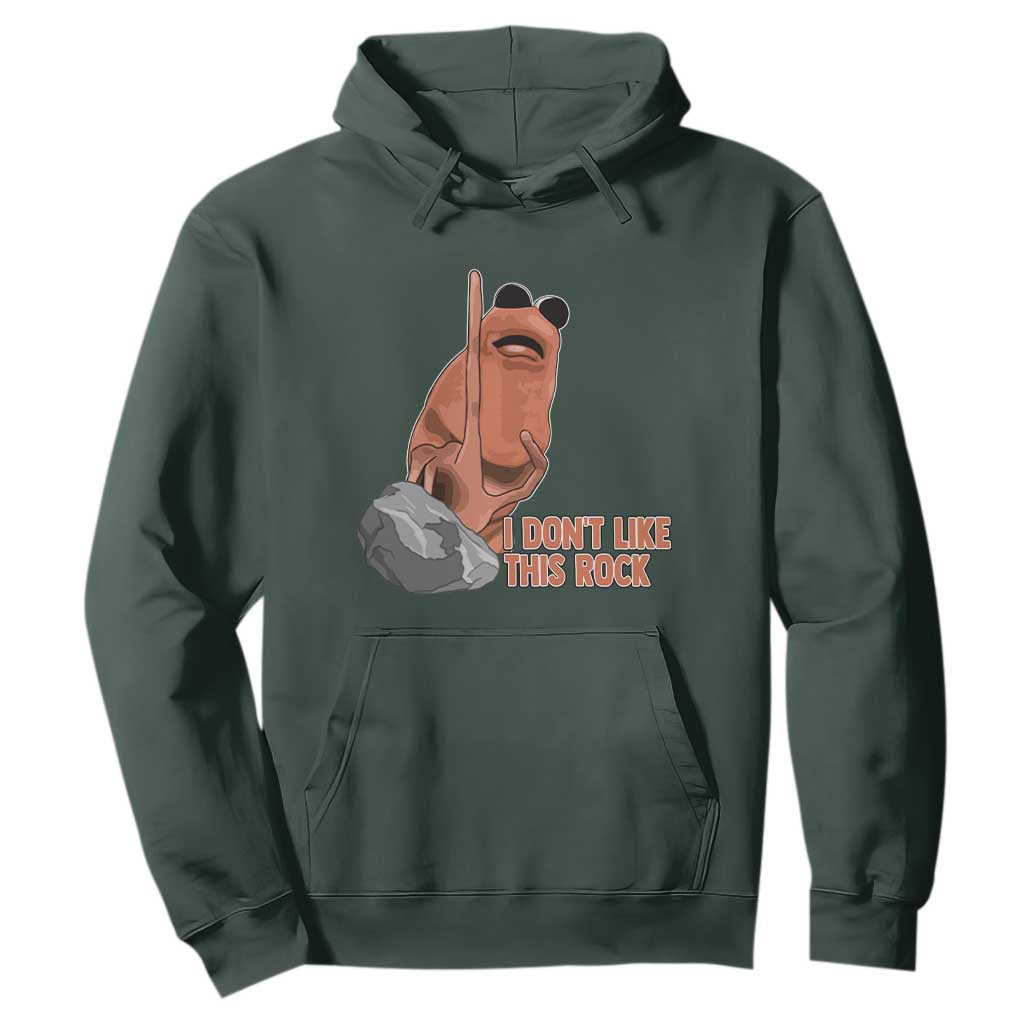 Funny Marcus The Worm Hoodie I Dont Like This Rock Meme TS11 Dark Forest Green Print Your Wear