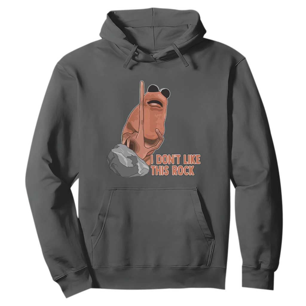 Funny Marcus The Worm Hoodie I Dont Like This Rock Meme TS11 Dark Heather Print Your Wear
