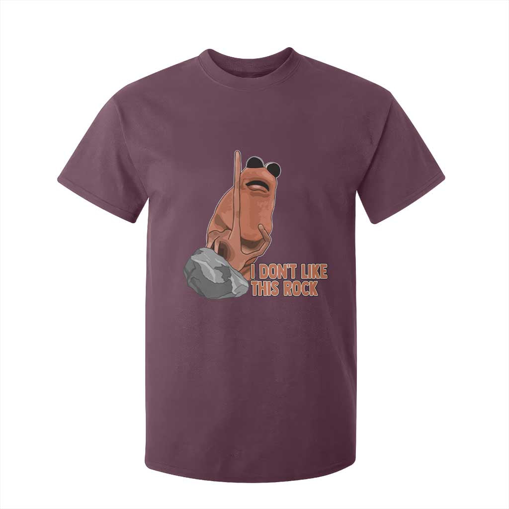 Funny Marcus The Worm T Shirt For Kid I Dont Like This Rock Meme TS11 Maroon Print Your Wear