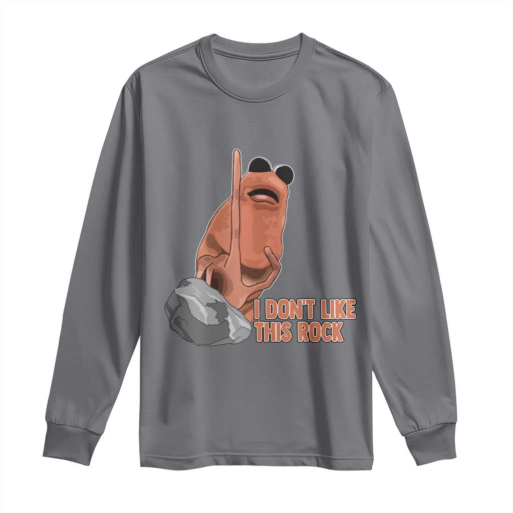 Funny Marcus The Worm Long Sleeve Shirt I Dont Like This Rock Meme TS11 Charcoal Print Your Wear