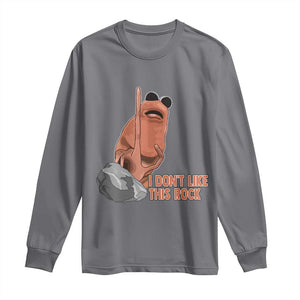 Funny Marcus The Worm Long Sleeve Shirt I Dont Like This Rock Meme TS11 Charcoal Print Your Wear