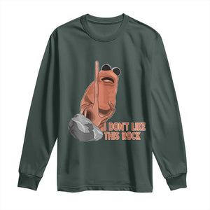 Funny Marcus The Worm Long Sleeve Shirt I Dont Like This Rock Meme TS11 Dark Forest Green Print Your Wear