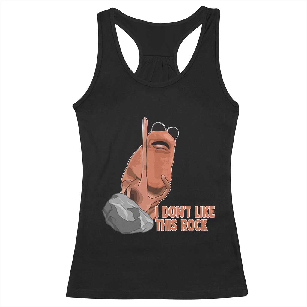 Funny Marcus The Worm Racerback Tank Top I Dont Like This Rock Meme TS11 Black Print Your Wear