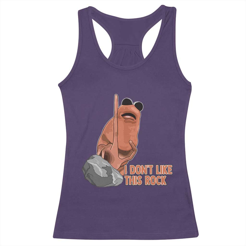 Funny Marcus The Worm Racerback Tank Top I Dont Like This Rock Meme TS11 Purple Print Your Wear