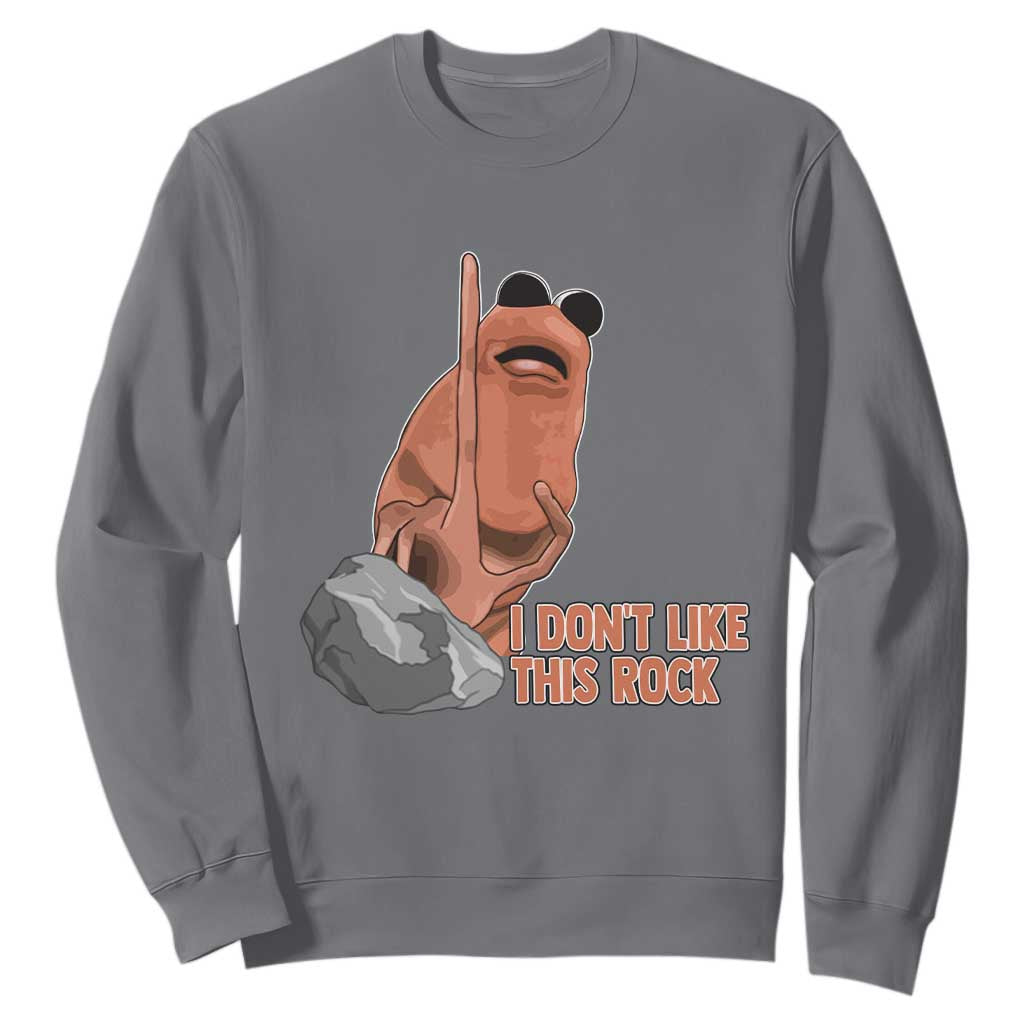 Funny Marcus The Worm Sweatshirt I Dont Like This Rock Meme TS11 Charcoal Print Your Wear