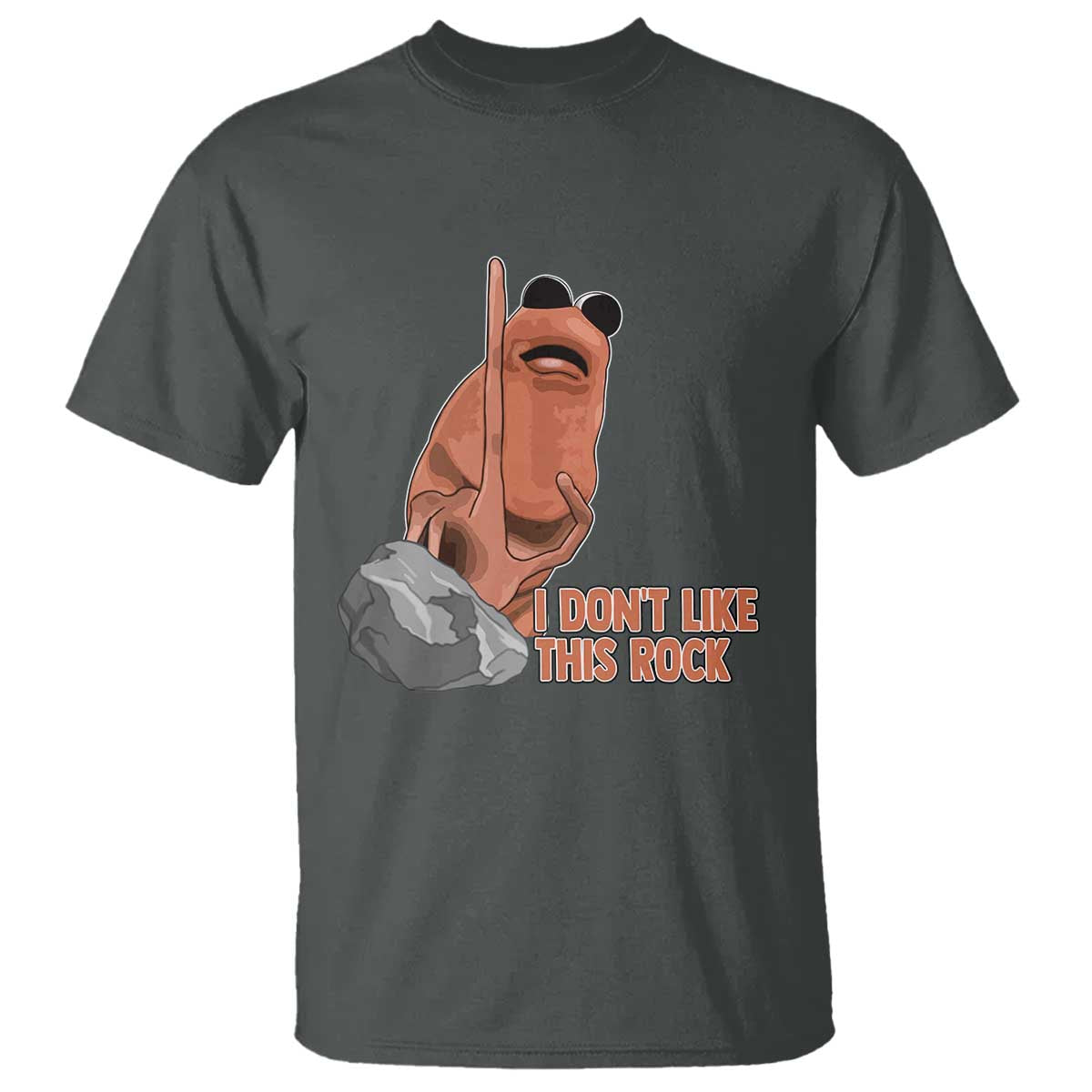 Funny Marcus The Worm T Shirt I Dont Like This Rock Meme TS11 Dark Heather Print Your Wear
