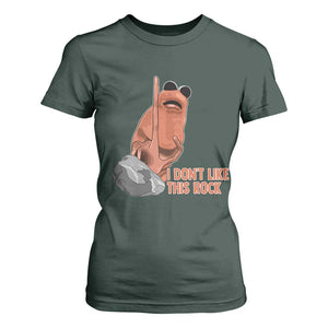Funny Marcus The Worm T Shirt For Women I Dont Like This Rock Meme TS11 Dark Forest Green Print Your Wear