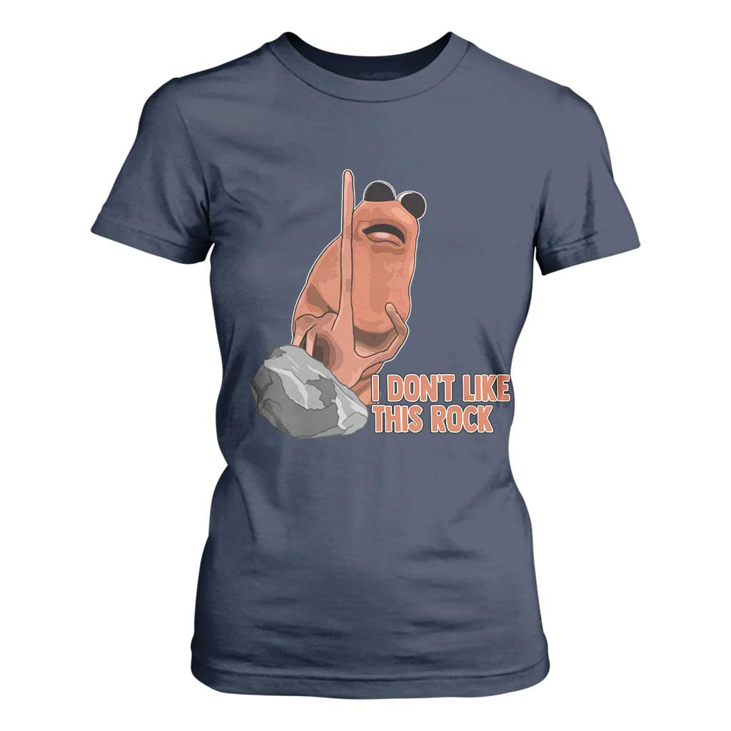Funny Marcus The Worm T Shirt For Women I Dont Like This Rock Meme TS11 Navy Print Your Wear