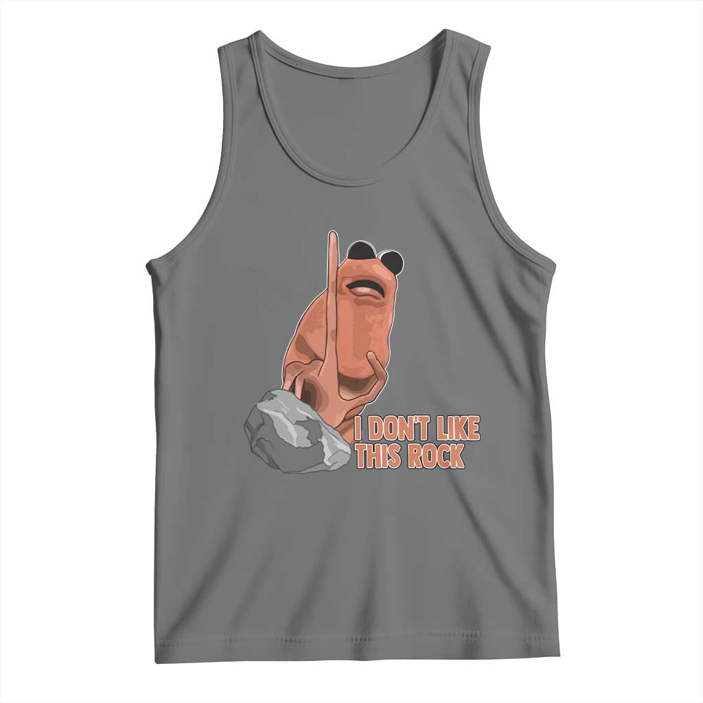 Funny Marcus The Worm Tank Top I Dont Like This Rock Meme TS11 Black Heather Print Your Wear