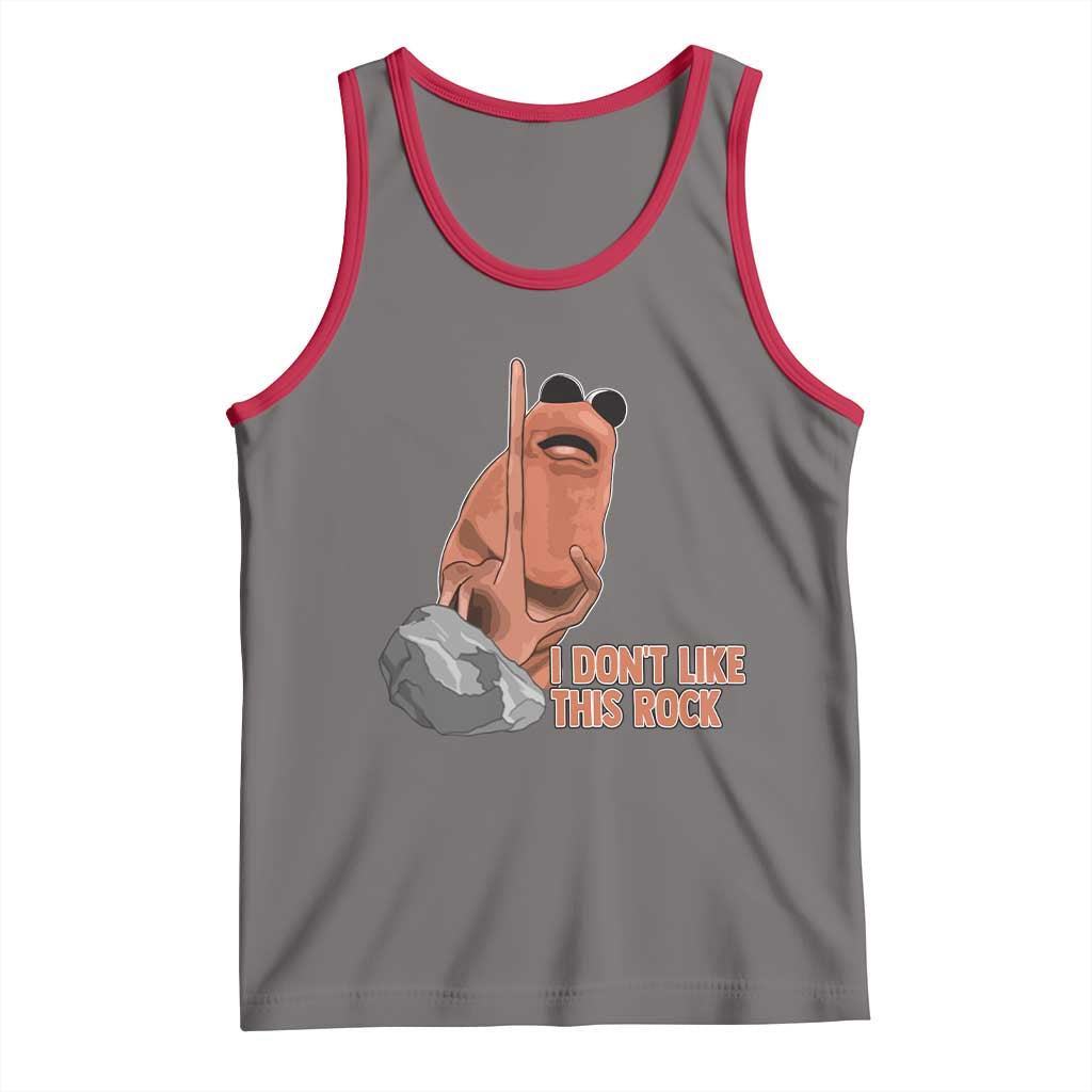 Funny Marcus The Worm Tank Top I Dont Like This Rock Meme TS11 Deep Heather Red Print Your Wear