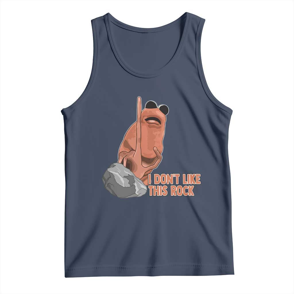 Funny Marcus The Worm Tank Top I Dont Like This Rock Meme TS11 Navy Print Your Wear