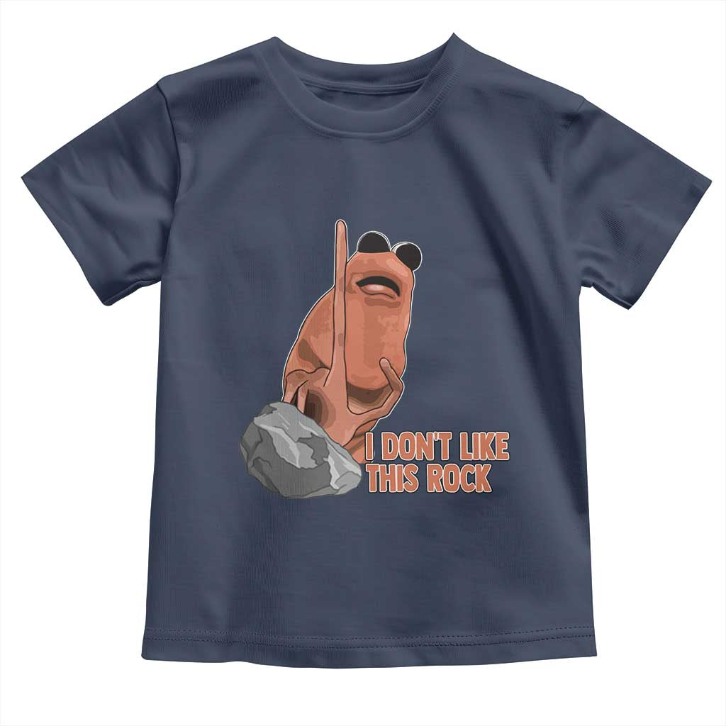 Funny Marcus The Worm Toddler T Shirt I Dont Like This Rock Meme TS11 Navy Print Your Wear