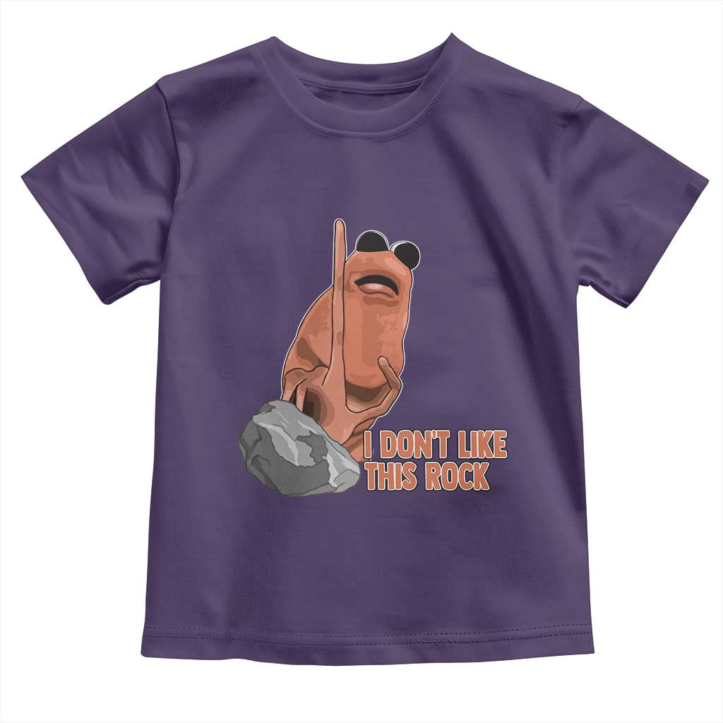 Funny Marcus The Worm Toddler T Shirt I Dont Like This Rock Meme TS11 Purple Print Your Wear