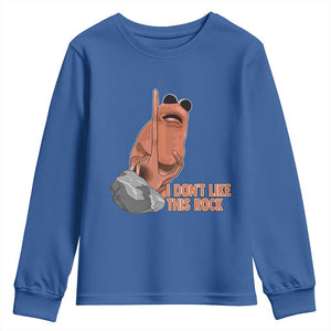 Funny Marcus The Worm Youth Sweatshirt I Dont Like This Rock Meme TS11 Royal Blue Print Your Wear