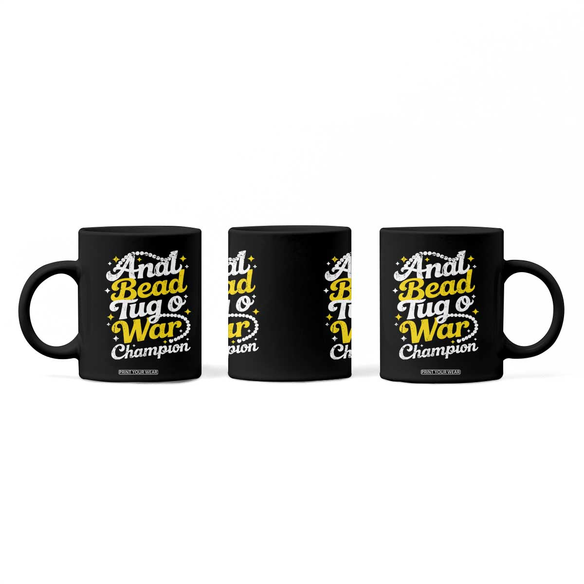 Funny Anal Bead Tug O War Coffee Mug Inappropriate Adult Humor Weird Cringe TS11 Print Your Wear