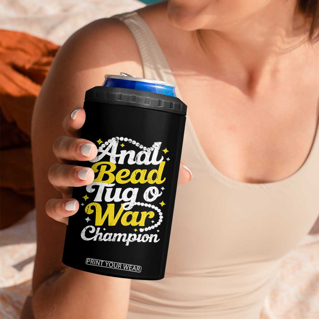 Funny Anal Bead Tug O War 4 in 1 Can Cooler Tumbler Inappropriate Adult Humor Weird Cringe TS11 Print Your Wear