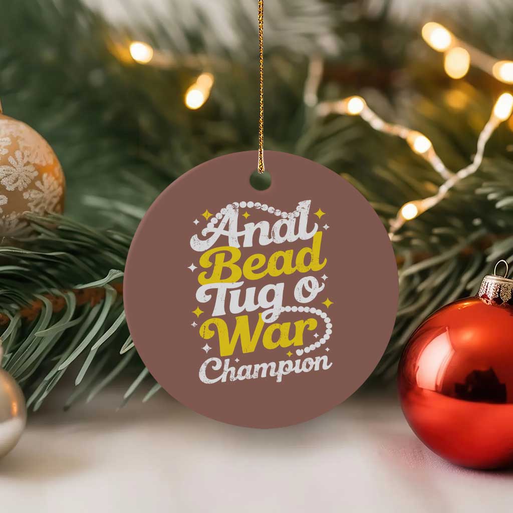 Funny Anal Bead Tug O War Ceramic Ornament Inappropriate Adult Humor Weird Cringe TS11 1pc Mocha Print Your Wear
