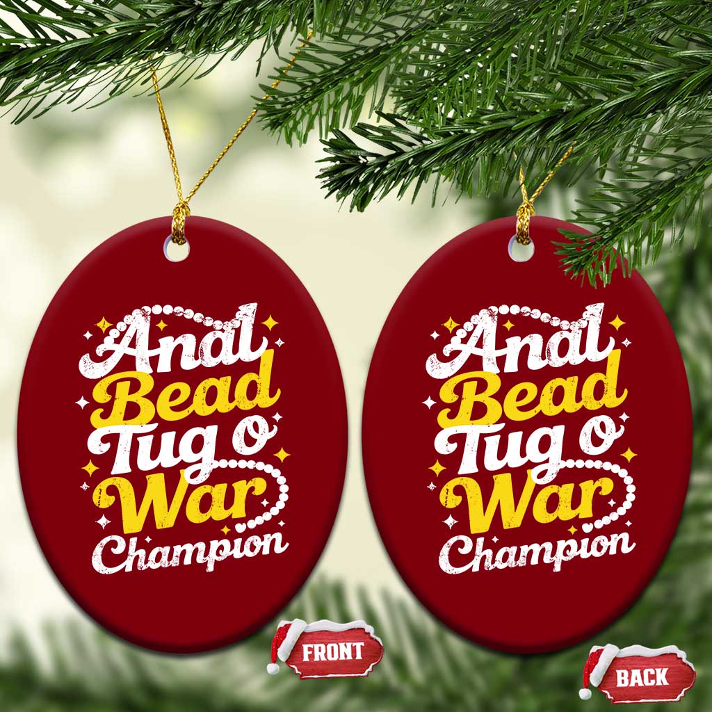 Funny Anal Bead Tug O War Ceramic Ornament Inappropriate Adult Humor Weird Cringe TS11 Print Your Wear