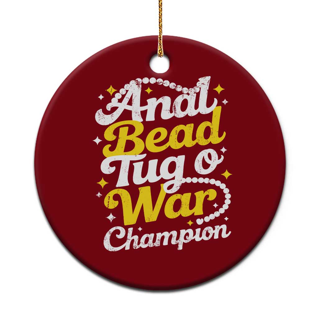 Funny Anal Bead Tug O War Ceramic Ornament Inappropriate Adult Humor Weird Cringe TS11 1pc Red Print Your Wear