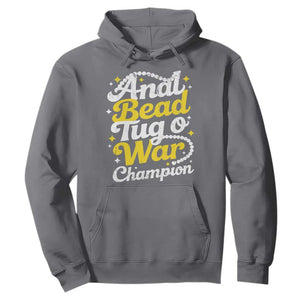 Funny Anal Bead Tug O War Hoodie Inappropriate Adult Humor Weird Cringe TS11 Charcoal Print Your Wear
