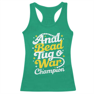 Funny Anal Bead Tug O War Racerback Tank Top Inappropriate Adult Humor Weird Cringe TS11 Irish Green Print Your Wear