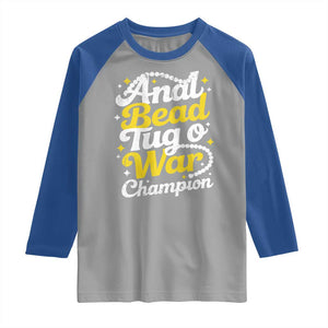 Funny Anal Bead Tug O War Raglan Shirt Inappropriate Adult Humor Weird Cringe TS11 Sport Gray Royal Print Your Wear
