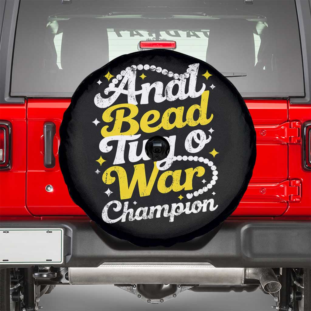 Funny Anal Bead Tug O War Spare Tire Cover Inappropriate Adult Humor Weird Cringe TS11 Black Print Your Wear