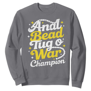 Funny Anal Bead Tug O War Sweatshirt Inappropriate Adult Humor Weird Cringe TS11 Charcoal Print Your Wear