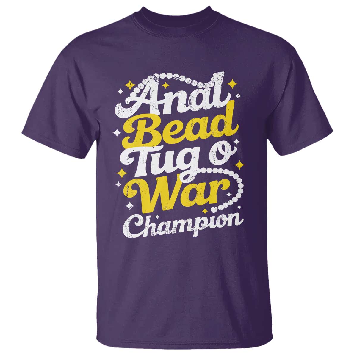 Funny Anal Bead Tug O War T Shirt Inappropriate Adult Humor Weird Cringe TS11 Purple Print Your Wear