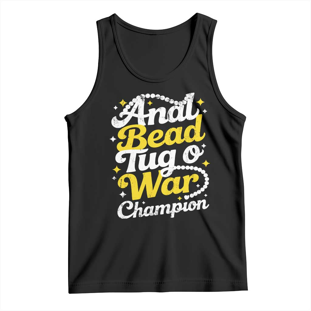 Funny Anal Bead Tug O War Tank Top Inappropriate Adult Humor Weird Cringe TS11 Black Print Your Wear
